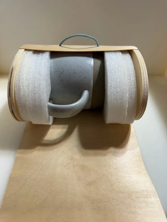 Creative Co-Op Speckled Gray Mug with Brown Base - Picture 10 of 10